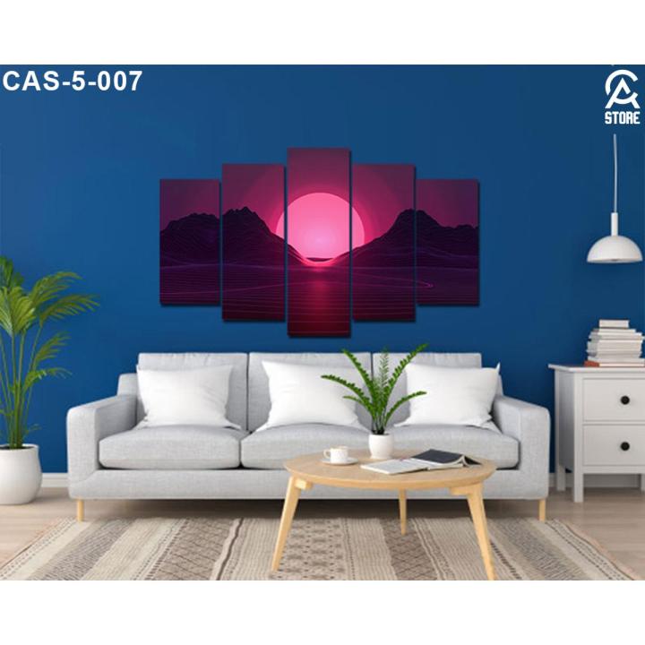 5 Panel Wall Art Canvas Painting Wall Art Artwork, 5 piece wall art Home Wall Decor  CAS-007-S