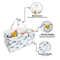 Baby Diaper Caddy Organizer and portable storage box can be used as foldable toy basket – Diaper Caddy Organizer for Changing Table and Car Organizer for Newborn Essentials. 