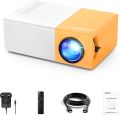 Mini Projector, Vamvo YG300 Pro Portable Projector Full HD 1080p Supported, Phone Projector Compatible with Smartphone/Tablet/Laptop/TV Stick for Home Theatre. 