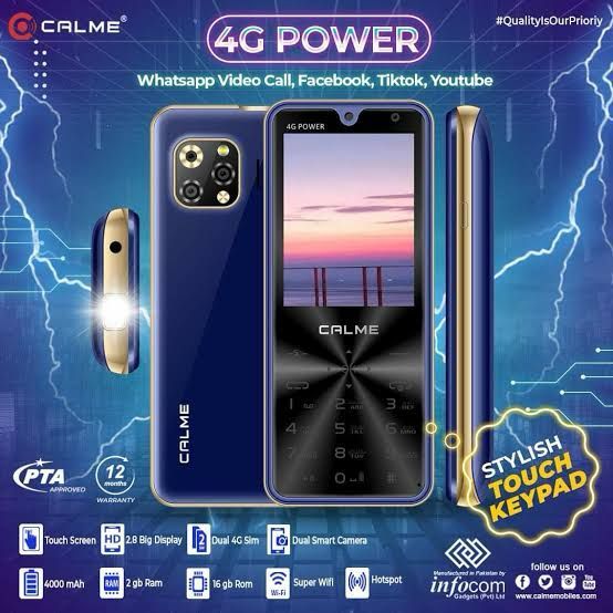 Calme  4g power  Touch screen keypad mobile phone