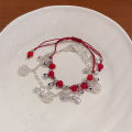 Miaojiang girl red onyx bracelet hand-woven high-value super fairy high-end design Chinese style versatile model. 