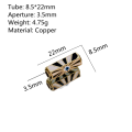 DIY charm Evil Eye beads Tube Metal Brass Based Spacor beads Bead knotting supplies men Women bead Jewelry Making. 