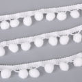 5 Yards Pom Pom Trim Ball 10 mm MINI Pearl Pompom Fringe Ribbon Sewing Lace Kintted Fabric Handmade DIY Craft Accessories. 