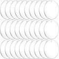 50 Pcs Round Acrylic Keychain Blanks 2Inch Circle Blanks with Hole,Clear Acrylic Discs Circles Bulk for Keychains Ornament Painting and Vinyl Crafts Projects. 