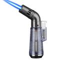 Large-Fire Mini Welding Transparent Funnel Elbow Torch Lighter Inflatable and Convenient Air Adjustment LighterBK891. 