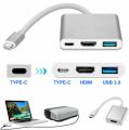New Type C USB 3.1 to USB-C 4K HDMI USB 3.0 Adapter 3 in 1 Hub For Note books. 