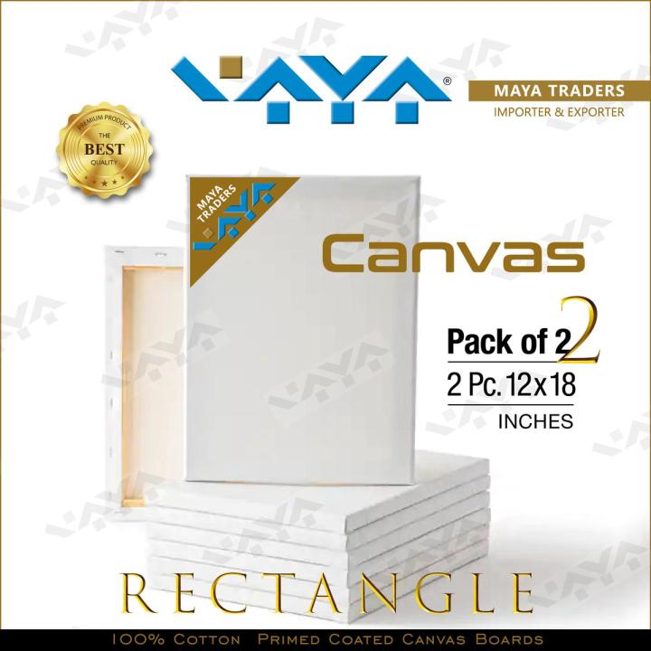 2 Pieces Of 12 X 18 Inches Primed Canvas Boards For Painting