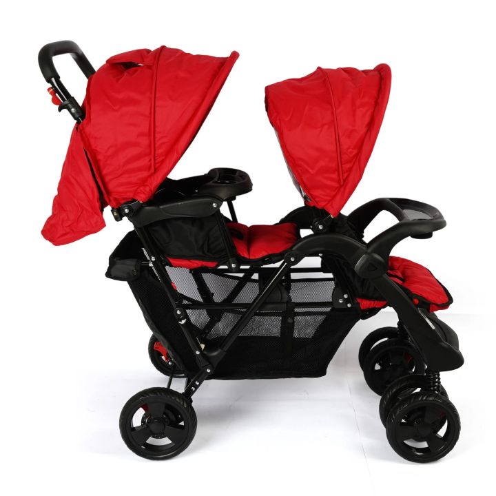 Alloy Foldable Baby Stroller Pram For Newborn Sky Baby Twin Baby Stroller S-738