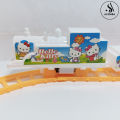 Alsimba Hello Kitty Gauge Electric Train Set Toy For Kids Boys & Girls - Operated Battery - Pink. 