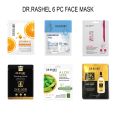Dr.Rashel 6 PC Moisturizering Facial Sheet Mask. 