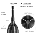 1 Piece Hex-Shank Deburring External Chamfer Tool Quick Release Deburring Chamfering Drill Bit Bolt Black Deburring Tool Fits 3-20mm. 