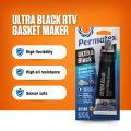 permatex Ultra Black Gasket Maker Oil Resistance RTV 100ml Made in u.s.a. 