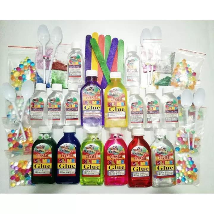 (BIG DEAL OFFER) Pack of 8 Diy Mega Colorful Slime Party Kit For Kids With Free Storage Boxes