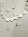 4, 7, 8, 11pcs String Natural Flat Oval White Mother of Pearl Sea Shell Beads for Crafting - DIY Crafting Elegant Jewelry Making Supplies. 