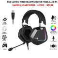 Gaming Headphones Rgb with Mic for PC, Pubg Mobile, PS4, Laptop - 360 Surround Sound Super Bass Vibration Over the Ear Wired Head Phones Headset for Gaming with Noise Cancelling Microphone. 