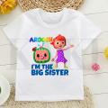 I'm The Big Sister Birthday Shirt - Personalized Cocomelon T-shirt. 