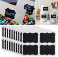 Pack of 06 Clip Sticker with 2 Chalks Label Holders for Pantry, PVC Basket Labels Clip, Removable Clips Labels, Shelf Label Holder, Label Holder for Storage Baskets (Black). 