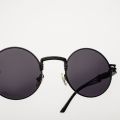 Peekaboo vintage retro gothic steampunk mirror sunglasses gold and black sun glasses vintage round circle men UV gafas de sol. 