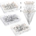 100pcs pins with box 3 design pins pin tudung Diy material. 