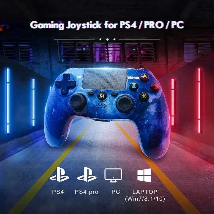 Wireless%20Controller%20for%20PS4,%20Blue%20Galaxy%20Nebula%20Style%20High%20Performance%20Double%20Vibration%20Controller%20Compatible%20with%20PlayStation%204%20/Pro/Slim/PC%20with%20Sensitive%20Touch%20Pad,%20Audio%20Function,%20Mini%20LED%20Indicator%20-%20Image%203