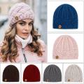 【HOT】 Autumn Winter Fashion Knitted Beanies For Women Girls Thermal Windproof Hat Crochet Skullies Wool Hat Skiing Beanie Street Caps. 