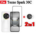 Tecno Spark 30C Matte Privacy / Ceramic soft film For Tecno Spark 20C GO 1 2024 2 in 1 Anti Blue Light Ray Tempered Glass Screen Protector. 