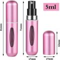 Perfume Atomiser Refillable Perfume Bottle 5ML Mini Perfume Spray Bottle Portable Empty Travel Bottle for Handbag Purse Pocket Luggage (Multi 1pcs). 