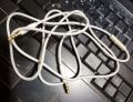 Inline Mic Cable with Built-In Microphone - 1 Meter Stereo Audio Jack Cable for Headphones. 