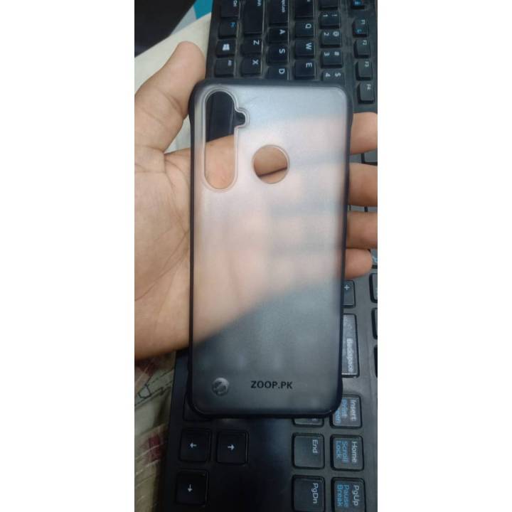 Realme_5_Pro Frameless Case PC Case Hard Transparent Matte Back Cover  - Black