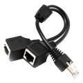 RJ45 1 Male to 2 Female Ethernet Splitter Cable for Super Cat5, Cat6, Cat7 LAN Ethernet Network Extension Cable Adapter. 