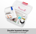 First Aid Box High Quality Imported Item Best For School, House And Office Medical Kit Home Portable Medical Boxes Transparent Plastic Medicine Pills Storage Box Organizer. 