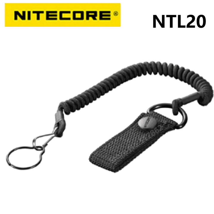【FOOT SOFA】Nitecore NTL10 NTL20 Flashlight  Lanyard Punched Stainless Steel Ring Safety Rope For 25.4mm Diameter Lamp