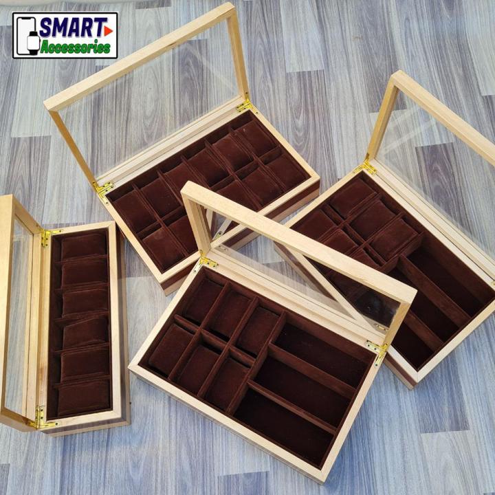 12 Slots 6 Slots Real Natural Wood High Quality Watch Organizer Box Smart Watch Display Case