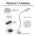 Desk Table Top 8X Magnifying Glass Beauty Salon Tattoo Magnifier Lamp Light. 