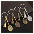 Badminton Racket & Shuttlecock Key chain for Unisex , Sporty Key chain. 