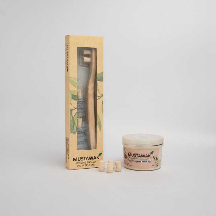 Mustawak%20Miswak%20Tooth%20Brush%20+%2050gm%20Miswak%20Powder%20+%204%20Replaceable%20Heads%20-%20Image%202