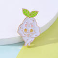 White Cartoon Daikon  Brooch Adorable Multi color  Anime Pin Cute Kids Coat Lapel Pin for Kids' coats School backpacks Pin collection Anime enthusiasts Gift for girls. 