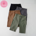 OzalCtree Naked Skin Pilates Tight Half Yoga Pants Summer Waist Slimming and Hip Lifting Fitness Leggings Running Cycling Gym Shorts Pants. 