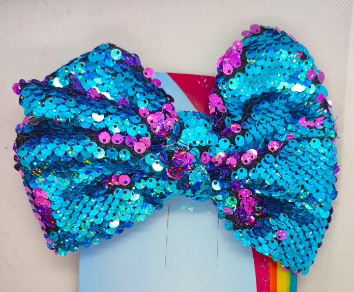 Jojo%20Siwa%20Pack%20of%202%20Large%20Silky%20&%20Glittery%20Hair%20Bow%20Clips%20Headband%20Hair%20Accessories%20Band%20for%20Women%20(Imported)%20-%20Image%205