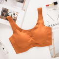 Korean Style Women's Solid Color Ice Silk Underwear Without Steel Ring. 