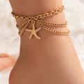 2Pcs/Set Women Foot Bracelet Heartbeat Faux Pearl Anklet Ankle Chain Jewelry. 