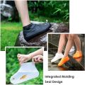 Silicone Waterproof Shoe Cover Portables Reusable Foldable Stretchable Rain Boots Overshoes, Non-Slip Silicone Galoshes for Indoor/Outdoor Beach Snow Fishing Camping for Kids Women Men. 
