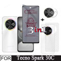 For Tecno Spark 30C 20C GO 1 2024 2025 3 in 1 Anti Spy Screen Protector Soft Ceramic Matte Privacy Protector + Camera Lens Film. 