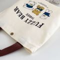 Cute Dancing Bear Women Small Canvas Bag Tote Food Bag Mini Handbags Cute Canvas Bags Cartoon Storage Bag Cartoon Bear Handbags. 