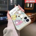 JIUMOO Casing For iPhone 6 6s 6 Plus 6s Plus Case Cute Cartoon Pattern New Plating Square Border Casing Soft Silica Gel Shockproof Phone Cases All Inclusive Camera Lens Protective Cover. 
