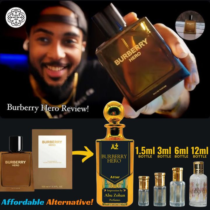 Barberry Hero Inspired Attar for Men by Abu Zohan Attar – Woody Spicy & Long Lasting Masculine Fragrance Oil in 1.5ml, 3ml, 6ml, 12ml Bottle Sizes