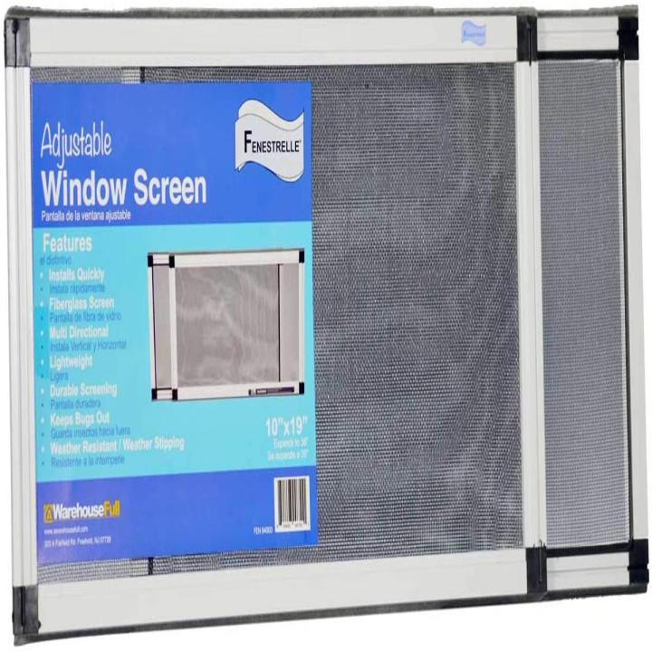 Fenestrelle Expandable Window Screen - Horizontal (15" H x 21" - 40" W) & (10" H x 19" - 36" W), Medium and Small Adjustable Window Screens, Perfect Replacement Screen for Window, Window Net Screen and Window Screen Mesh
