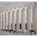 Inter Tool 8 Pcs Double Open End Wrench Combination Set 6-22mm. 