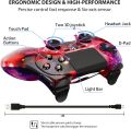 Wireless Gaming Controller for PS4, Galaxy Nebula Design High Performance, Dual Vi br ation Gaming Controller, Compatible with PlayStation 4 /Pro/Slim/PC with Audio Function, Mini LED Indicator​​​​​. 