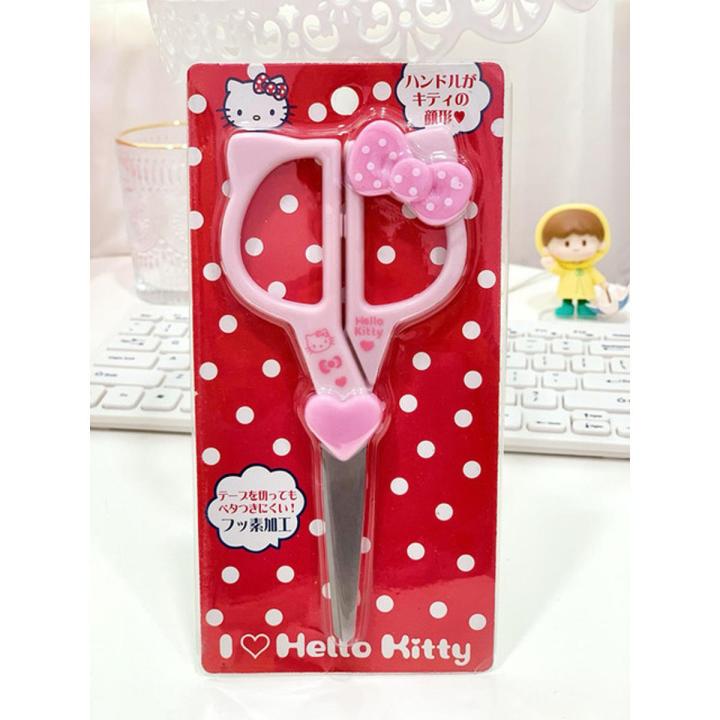 Hello Kitty Kawaii Cinnamoroll Cartoon Stainless Steel Scissors Anime Sanrioed Girl Heart Hand Account Sticker Cutting Scissors